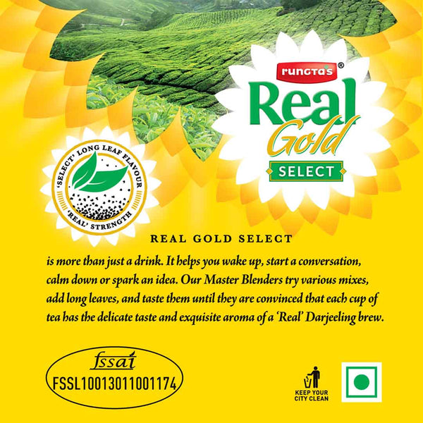 Real Gold Select is more than just a drink. It helps you wake up, start a conversation, calm down or spark a idea. Experience real Darjeeling brew.